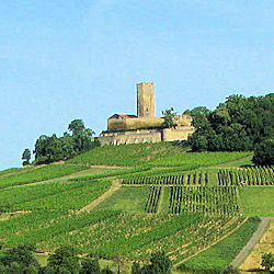 die Lage Steinsberg in Baden im Kraichgau